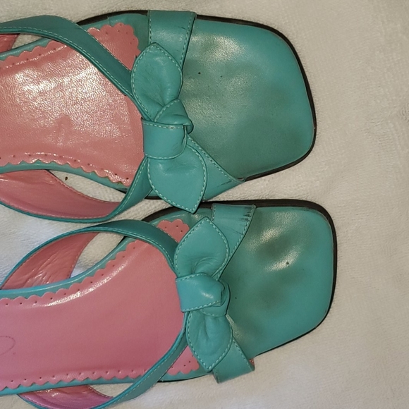 Torquise and pink sandals. - Picture 5 of 5